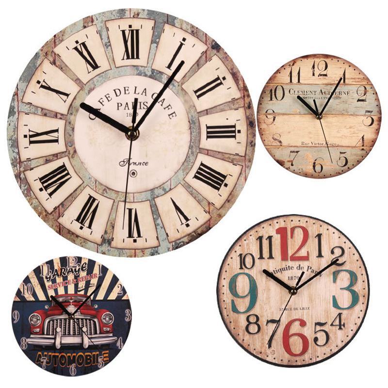 Wall Wooden Clocks Brief Design Silent Home Cafe Office Wall Decor Clocks for Kitchen Wall Art Large Wall Clocks 23cm