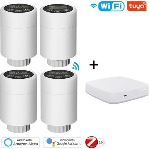New Arrival WIFI Digital Radiator Thermostat Valve for Smart Home Heat Thermostats Tuya Zigbee 3.0 Alexa Voice Control