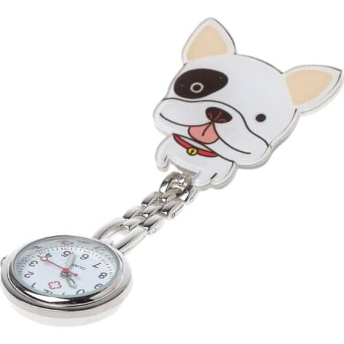 New Nurse Watch Quartz Cute Puppy Cartoon Hang Clip Women Lady Watches Pocket Chest Portable Time Supplies Jewelry Gifts