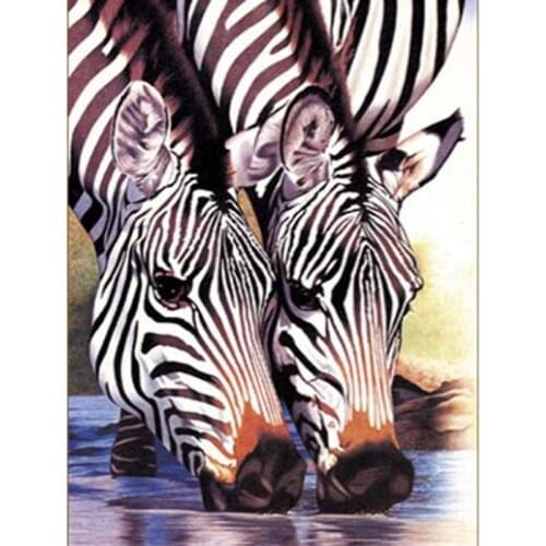 New Square/Round Diamond Mosaic Animal Picture Of Rhinestone 5d Diy Diamond Painting Cross Stitch Zebra Needle Arts & Craft L81