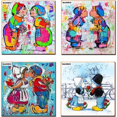 NEW DIY Diamond Painting Cross Stitch Picture Rhinestones Diamond MosaicTwo children love each other series MH222