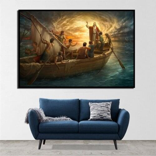 Jesus Christ God From Fear To Faith Poster Painting On Canvas Bedroom Wall Art Decoration Pictures Home Decor