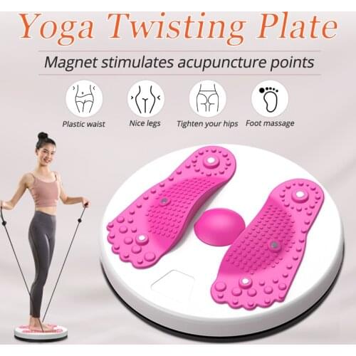 Yoga Twister Plate Twist Board with Resistance Rope Slimming Belly Tummy Legs Fitness Waist Exercise Balance Body Building Equip