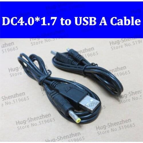 10pcs Article Straight USB A 2.0 male Power Supply Charging Cable to DC4.0x1.7mm male Connector Cord for PSP1000 PSP2000 PSP3000