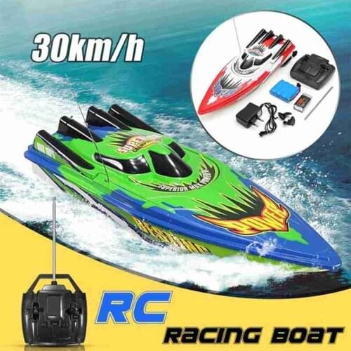 RC Boat 30km/h High-speed Remote Control Boat RC Speedboat Waterproof Electric Remote Control Boat Toys For Childern Best Gifts