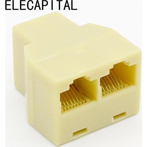 SOCKET RJ-45 Splitter Adatper Connector Ethernet Network Adapter RJ45 Splitter Cable CAT5 CAT6 LAN 8P8C Modular Plug For Laptop