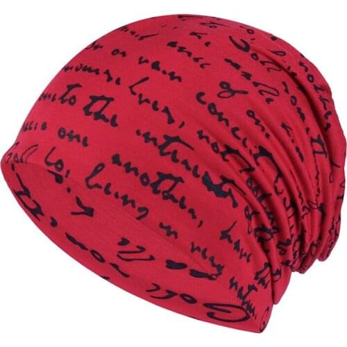 Alphabet Graffiti Unisex Breathable Elasticity Beanie Hat Autumn Winter Keep Warm Men Hip Hop Cap Skull Cap