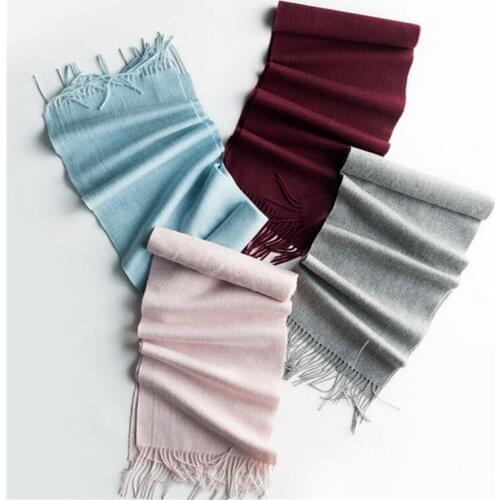 Specials merino wool goat cashmere blend scarfs for unisex winter classic boutique narrow long 30x190cm claret 3color