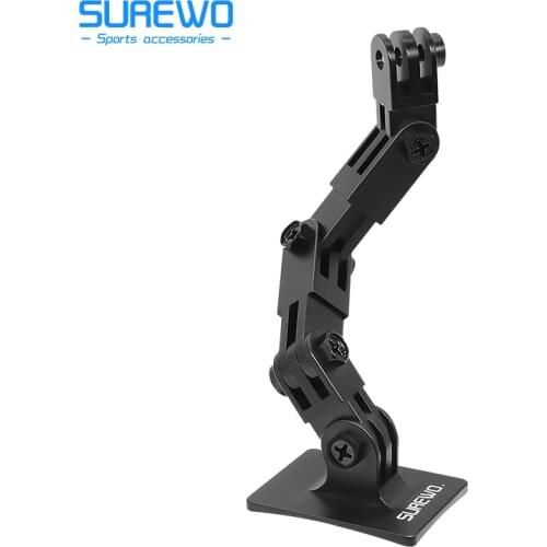 SUREWO Aluminum Motorcycle Helmet Chin Mount Compatible with GoPro Hero 9/8/7/(2018)/6/5 Black 4 Session 3+,DJI Osmo Action