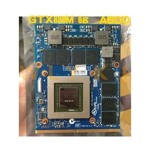 Abdo M17X R5 M17XR6 M17X R4 M18 R2M18X R3 laptop JH9PP 0JH9PP N15E-GX-A2 GTX880M GTX 880M DDR5 8G MB graphics video card