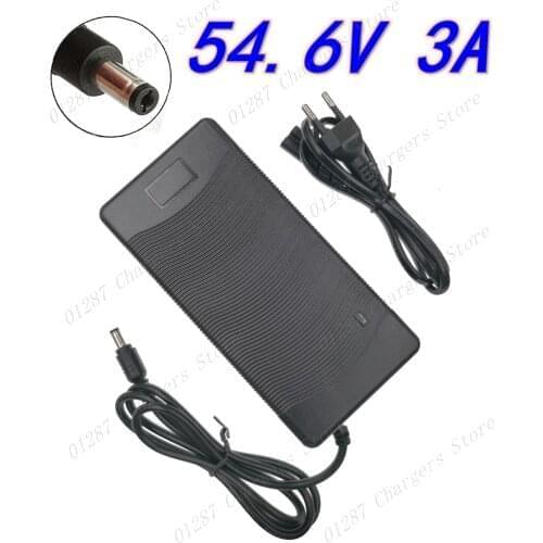 54.6V 3A Charger electric bike lithium battery charger for 48V lithium battery DC 5.5mm*2.1mm Plug