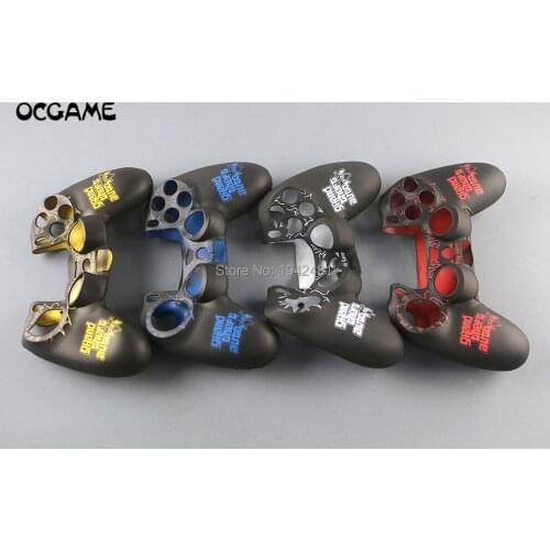 OCGAME Game Pattern Protector Silicone Rubber Soft Gamepad Handle Case Skin Cover for PS4 Controller Grip Handle Console