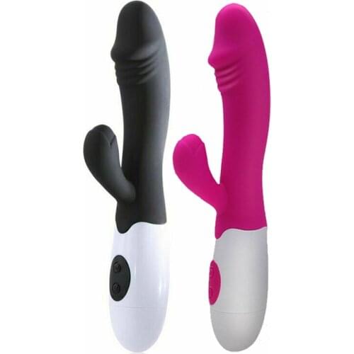Women Dual Vibration Silicone Waterproof Female Vagina Clitoris Massager Sex Toys G Spot Dildo Rabbit Vibrator for For Women