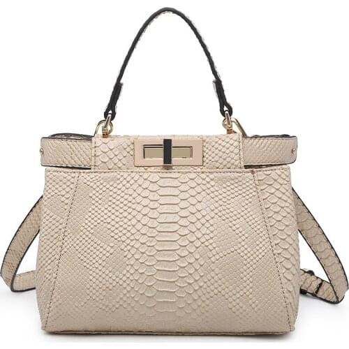 2021 Summer Python Pattern Tote Bag Fashion Shoulder Bag for Women Luxury Brand Designer Female Handbags