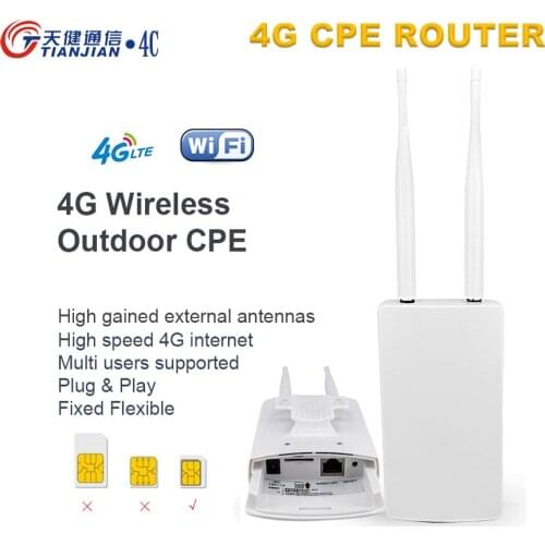 3g 4g Wifi Router CPE Unlocked 150Mbps CAT4 LTE WiFi Wireless Router Slot Network Booster for IP Camera/Outside Wi-Fi Modem