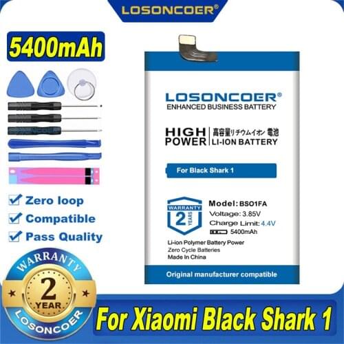 5400mAh BS01FA BSO1FA Battery For Xiaomi Black Shark 1/ Black Shark Dual SIM/ Black Shark Dual SIM TD-LTE/ SKR-A0 Battery AWM-A0