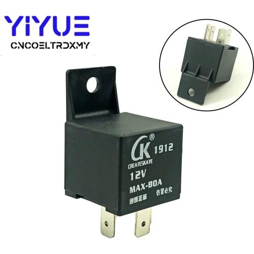 4 Pin MAX-80A Waterproof Car Relay Long Life Automotive Relays CK Normally Open DC 12V Relay for Head Light