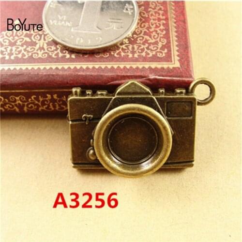 BoYuTe (10 Pieces /lot) 31*21*10MM Antique Bronze Plated Vintage Alloy Camera Charms for Jewelry Making Diy Handmade Pendants
