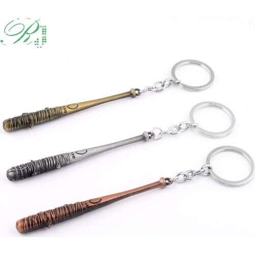 RJ New The Walking Dead Keychain Negans Bat Stick LUCILLE Keyring Men Car Women Bag Key Chains Pendant Chaveiro Jewelry