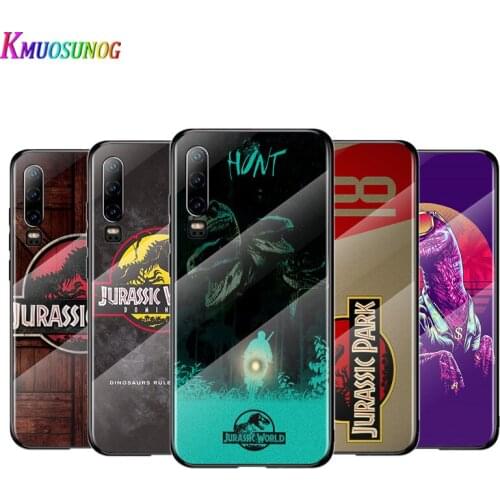 Jurassic Park Dinosaurs For Huawei P40 P30 P20 P10 Pro Plus Lite 5G 2019 Tempered Glass Cover Shell Luxury Phone Case