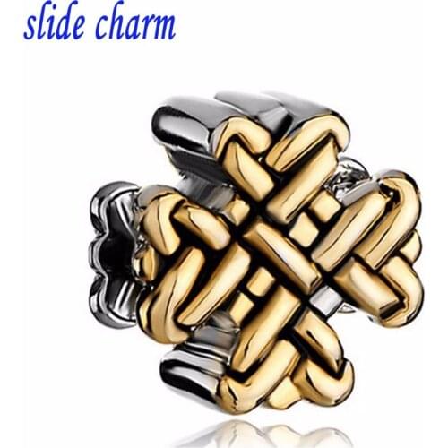 Slide charm Free shipping Chinese traditional items of Chinese knot charm beads fit Pandora bracelet