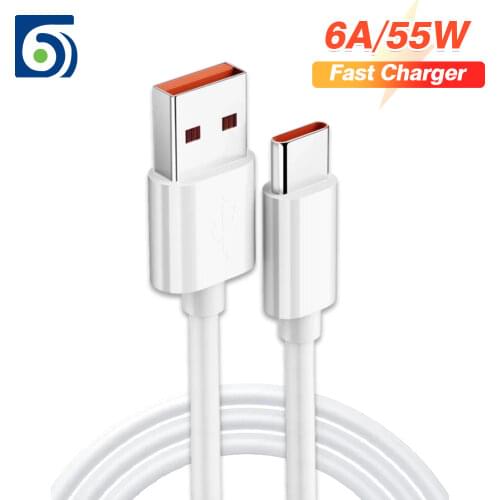 Byscoon Usb Type C Charge Cable 6A 55W For Xiaomi Mi 11 Ultra 11 Pro USB C Fast Charge Cable 33W For Xiaomi Mi 10 10s 10T K40