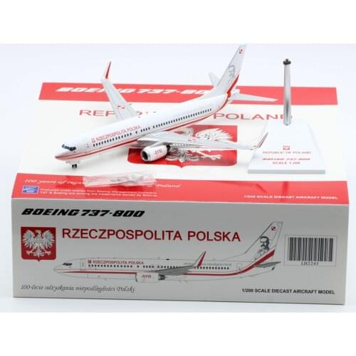 1:200 Alloy Collectible Plane Gift JC Wings LH2245 RZECZPOSPOLITA POLSKA Boeing B737-800 Diecast Aircraft Model 0110 With Stand
