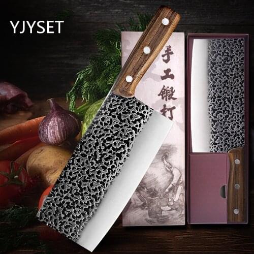 Forged Kitchen Knives Japanese Chef Butcher Knife 7cr17 440c Handmade High Carbon Stainless Steel Chopping Cleaver Chef Knives