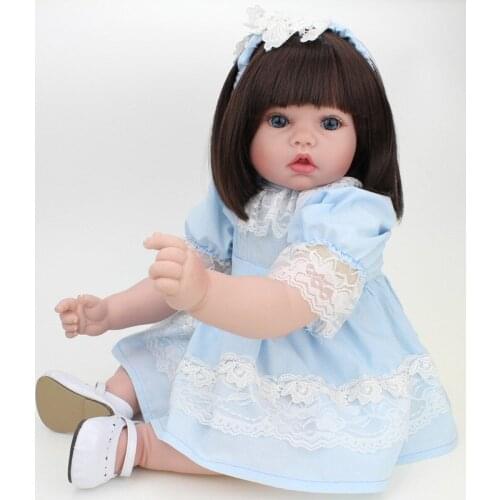 22"Dolls Reborn Baby doll Silicone Vinyl newborn 55cm Xmas Gift Princess toddlers Children kids Toys collectible doll bonecas