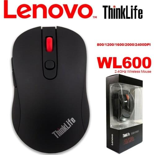 Lenovo Thinklife WL600 2.4GHz Wireless Mouse with Intelligent Power Saving Automatically Sleep 2400DPI for Windows 10 8 7