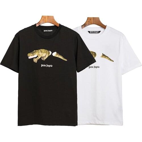 Palm angels Trendy fashion personality all-match animal print casual T-shirt