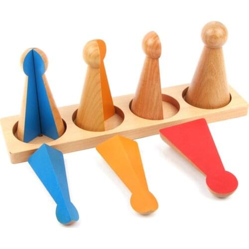 Montessori Baby Educational Wooden Math Teaching Toys Fraction toy dolls