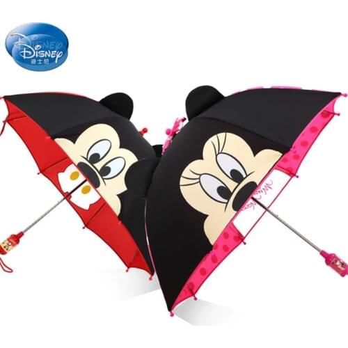 Cartoon Portable Foldable Umbrella Children Kid Girl Boy Baby Mickey Minnie Parasol Windproof Rain Umbrella Easy Opening Folding