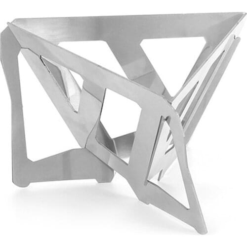 Stainless Steel Coffee Filter Holder Outdoor Camping Folding Portable Coffee Drip Rack Dripper