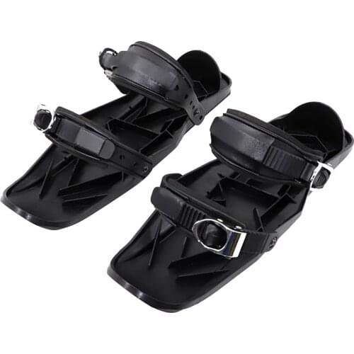 Wearable Mini Snowboard Ski Shoes Nylon Black One Size Metal Buckle For Winter Outdoor Wearable Mini Ski Snowboard