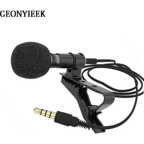 Portable 3.5mm Jack Microphones Clip-on Lapel Lavalier Microfone Condenser Mikrofon For Teaching Speech Mobile Phone