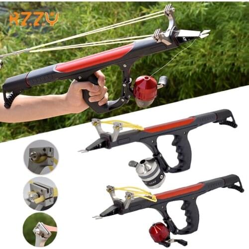 Outdoor Fishing Slingshot High Power Quality Upgrade Bow Head Comfortable Handle Catapult with Fishing Reel Hunting Shooting New