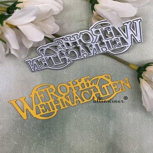 Christmas letters Metal Cutting Dies Stencils For DIY Scrapbooking Decorative Embossing Handcraft Die Cutting Template