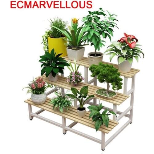 Porta Piante Estanteria Jardin Etagere Pour Plante Wood Plantenrekken Rack Stojak Na Kwiaty Balcony Flower Shelf Plant Stand