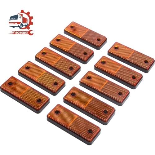 AOHEWEI Assorted 10pcs Reflective Sticker Screw Fix Reflector for Bicycle Trailer Caravan Truck Gate Post Safety Warning Mark