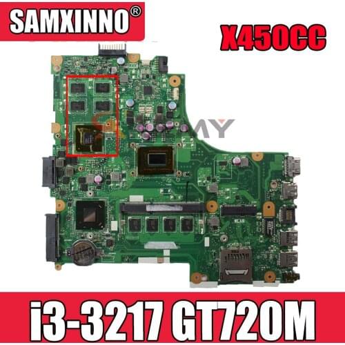 X450CC Motherboard i3-3217 CPU GT720M 2GB 4G RAM For ASUS X450 X450C X450CC Laptop mainboard X450CC Mainboard Test 100% OK