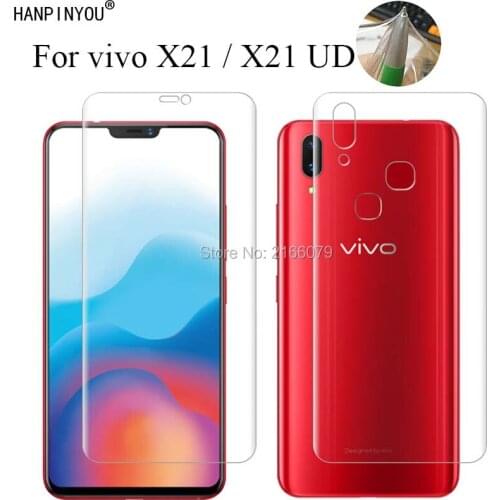 For vivo X21 / X21 UD X21UD 6.28" Soft TPU Front Back Full Cover Screen Protector Transparent Protective Film + Clean Tools