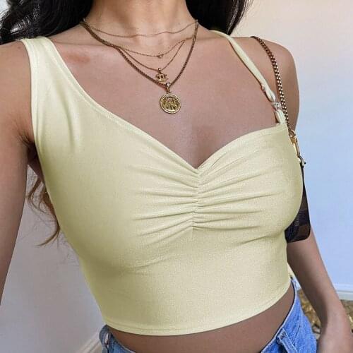 2021 Summer Crop Top Women One Shoulder Off T-shirt Woman Skinny Tank Tops Camisole Sexy Tee Shirt Femme Y2K Tanks Camis