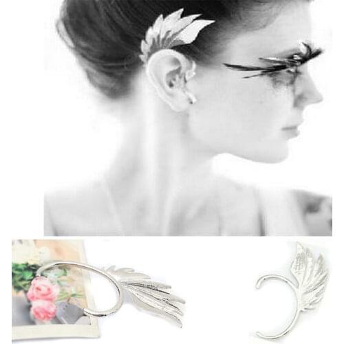 1PCS Punk Rock Metal Angel Ear Cuff Earring Ear Wrap Fashion Wing Ear Clip Ear Jewelry 2 Color