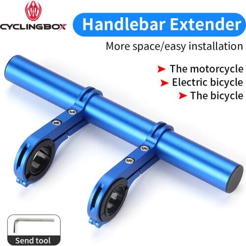 10/20/30CM Aluminum alloy carbon fiber bicycle handlebar extender MTB bicycle front light bracket lamp flashlight accessories