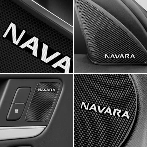 10pcs 3D aluminum speaker stereo speaker badge emblem Sticker for Nissan Navara d40 d22 d23 np300 Car-Styling Accessories