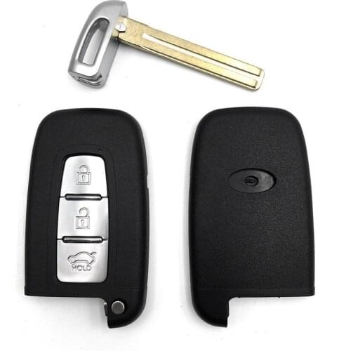 3 Buttons Folding Flip Remote Car Key Shell For H-yundai With Uncut Blade and Logo