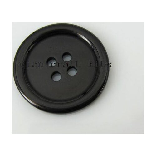 300pcs SALE SAVE medium Big Black Resin Buttons - 25mm 4 holes edged