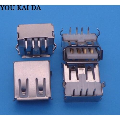 5 pcs/lot Female 2.0 USB Connector Socket Power Data USB Jack white for Comput