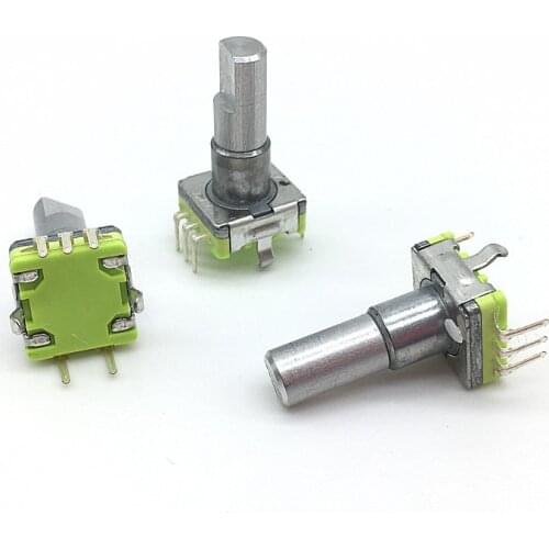 5pcs /lot Rotary Encoder Switch EC11 Without Push Switch 30 Position 5pin Plug-in Type Handle Length 18.5mm Half Shaft